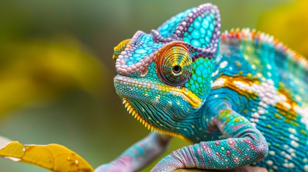 Camaleão em seu habitat natural. [imagem_principal]