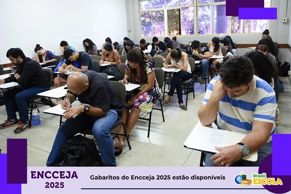 Gabarito Candidatos fazendo prova do Encceja
