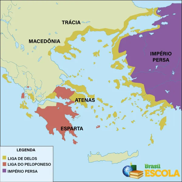 Mapa da guerra do peloponeso