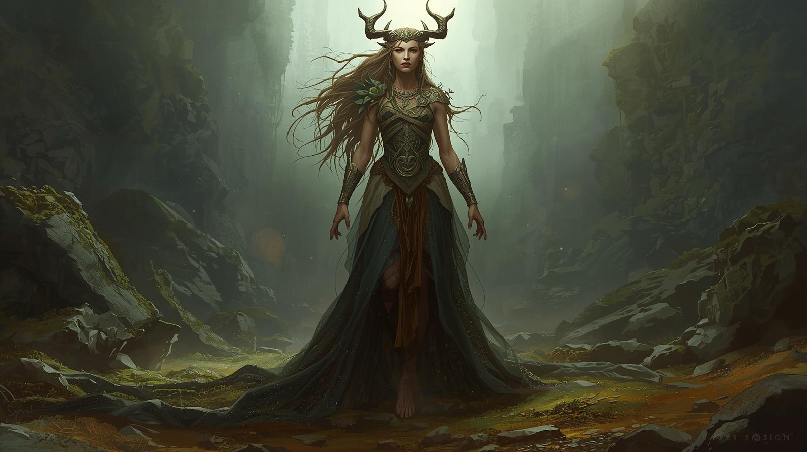 Deusa Jord, uma das deusas nórdicas.