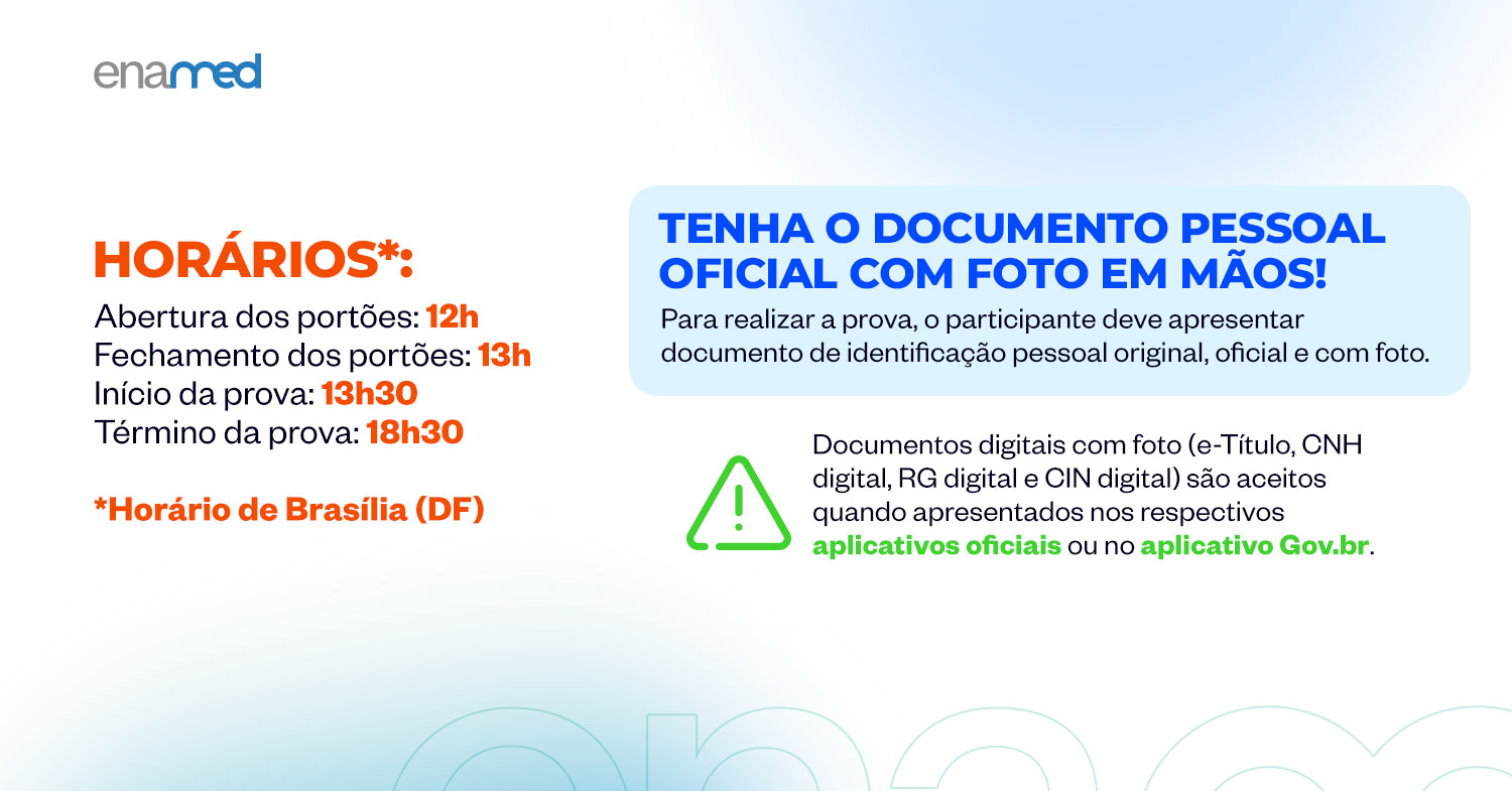 Orientações para o Enamed 2025.