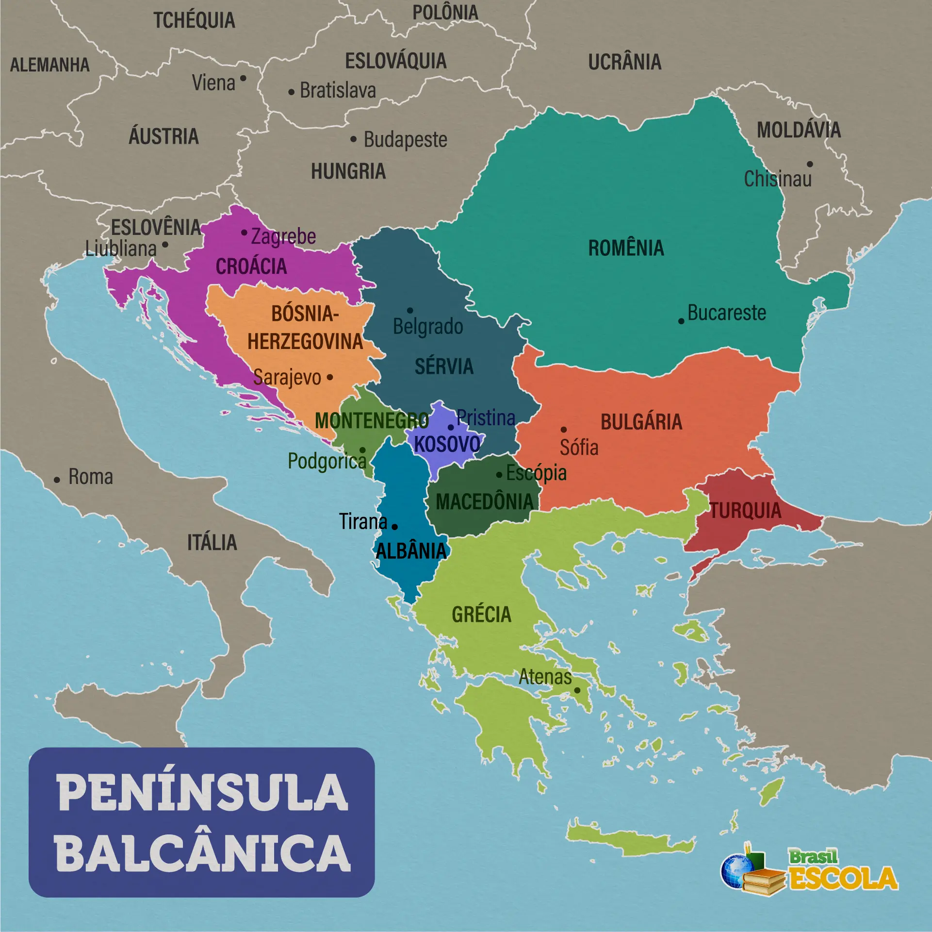Mapa da Península Balcânica (Bálcãs). [imagem_principal]