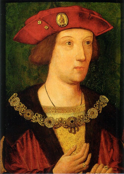 Pintura retratando Artur Tudor, o primeiro esposo de Catarina de Aragão.