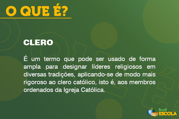 Imagem explicando o que é clero.