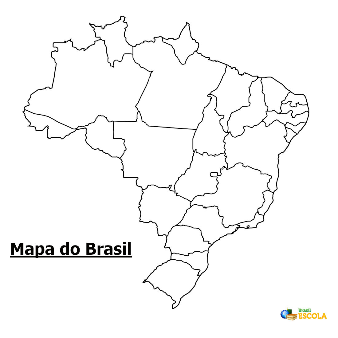 desenho do mapa do brasil para pintar