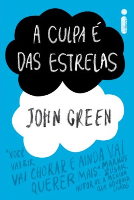 Capa do livro “A culpa é das estrelas”, de John Green, publicado pela editora Intrínseca.