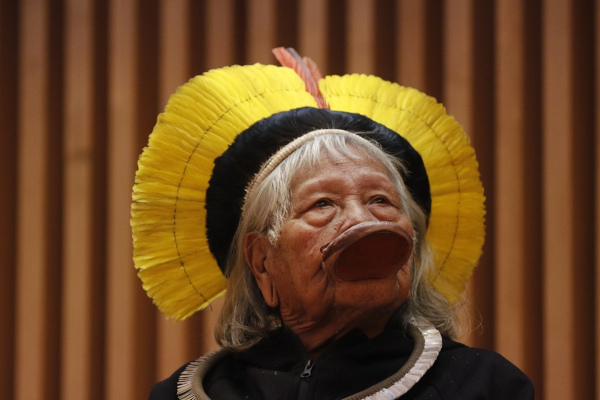 Cacique Raoni (Raoni Metuktire), conhecido internacionalmente como o principal nome na luta pelos povos indígenas no Brasil.