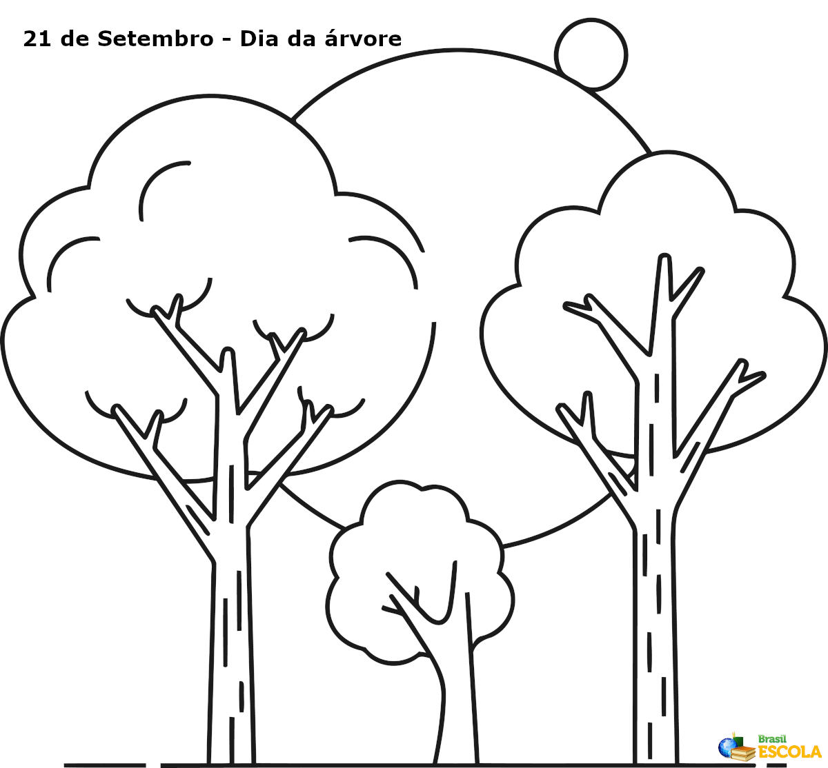 desenho de uma árvore para pintar