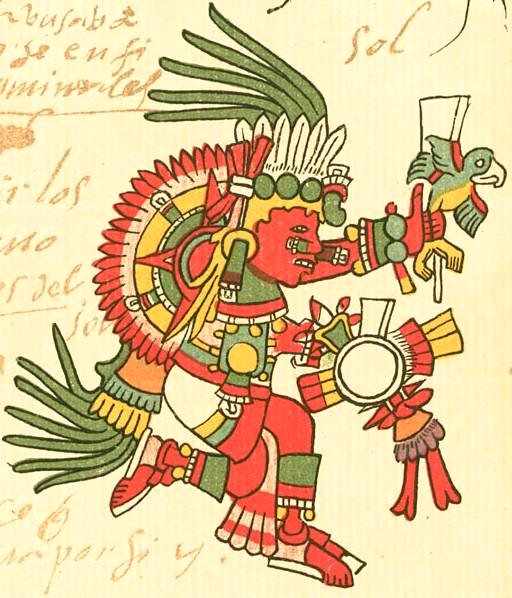Representação de Tonatiuh, deus do Sol para a civilização asteca.