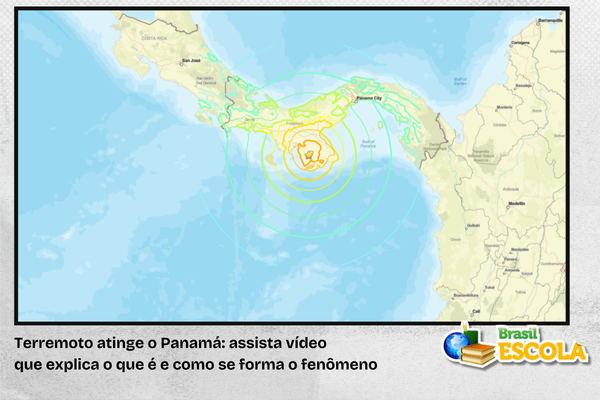 Mapa do terremoto no Panamá