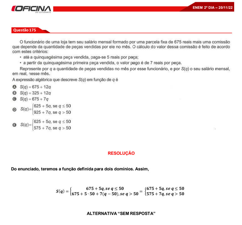 Questão 1186739 INEP (ENEM) - Participante (ENEM)