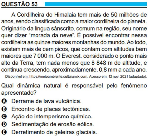 Questão 53 do Enem 2023 (Prova Azul) em texto com dicas de Geografia para o Enem.