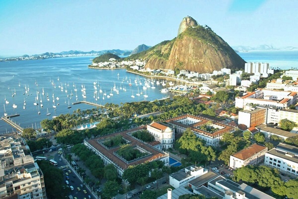 Vista aérea do campus universitário da UFRJ