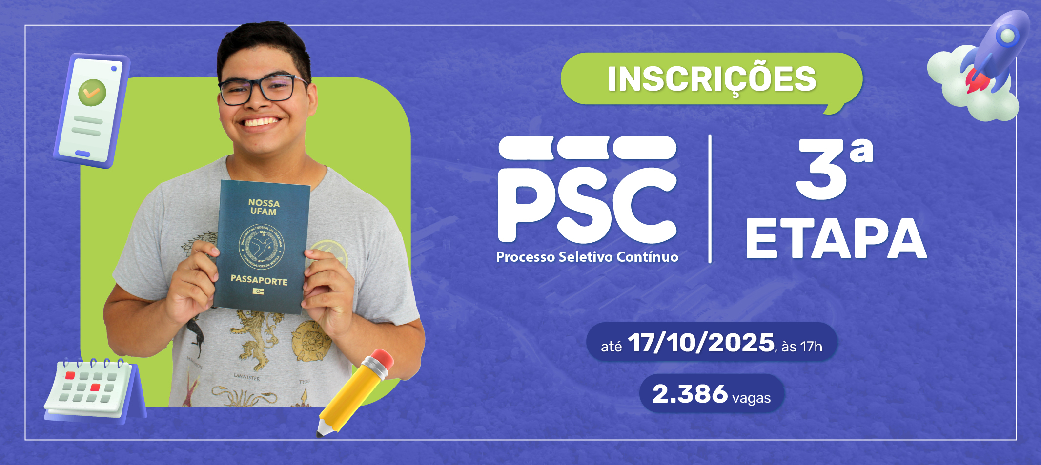 Imagem de divulgação do PSC da UFAm