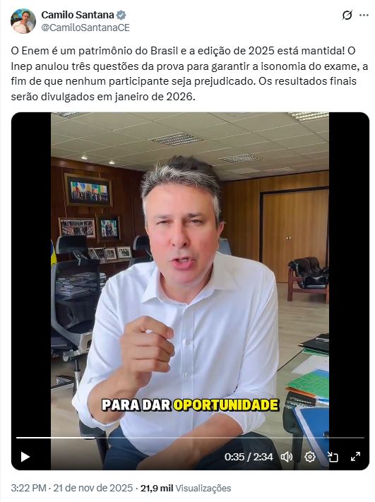 Camilo Santana, ministro da Educação