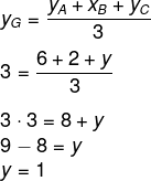 Calculando coordenada YG de baricentro de triângulo