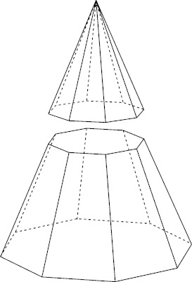 Sólido geométrico seccionado por um plano paralelo à sua base
