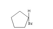 Fórmula do bromociclopentano