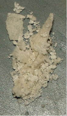 Imagem de acetato de sódio sólido