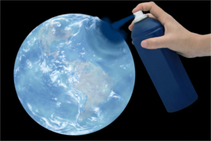 Os sprays que contêm CFC destroem a camada de ozônio