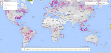 Visão do mapa do desmatamento