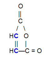 Fórmula estrutural do anidrido maleico