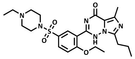 Fórmula estrutural do princípio ativo do Levitra