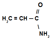 Fórmula estrutural da acrilamida