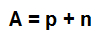 Fórmula que indica a representatividade do número de massa