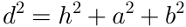 Fórmula da diagonal do bloco retangular