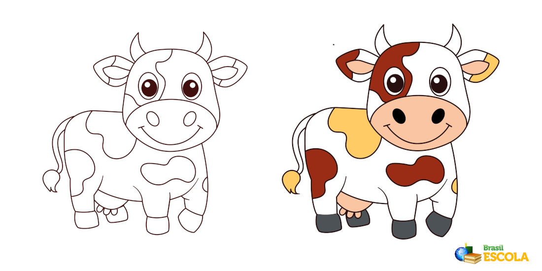 Desenho para colorir vaca