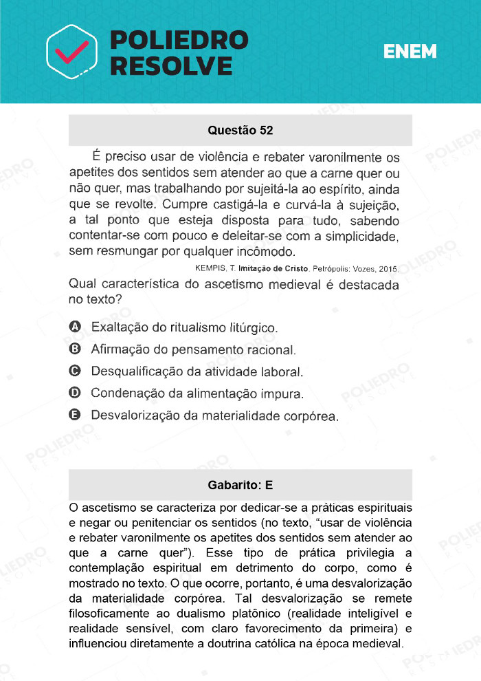 Questão 52 - Brasil Escola