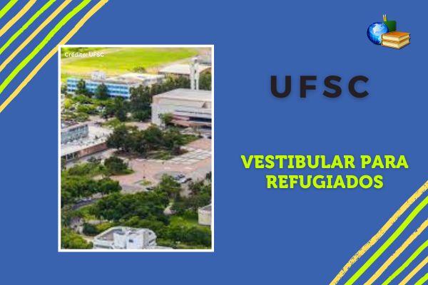 Campus da UFSC ao laod do texto "UFSC vestibular para refugiados"