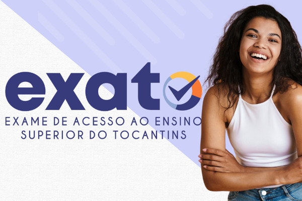 Estudante em foto de campanha do Exato, nova prova da UFT no modelo do Enem