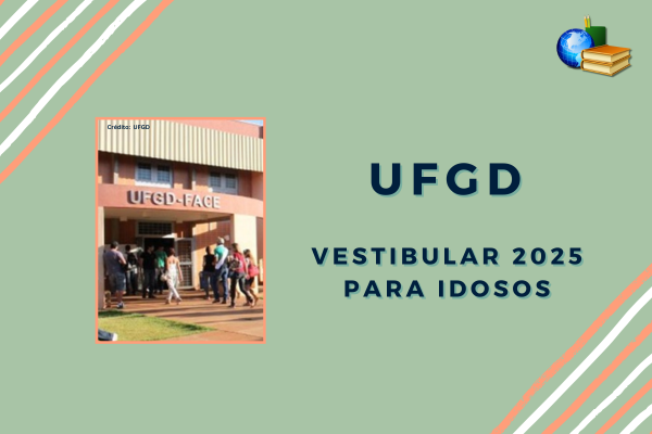 Fundo verde e branco, foto do campus da UERJ, texto UERJ Vestibular 2026
